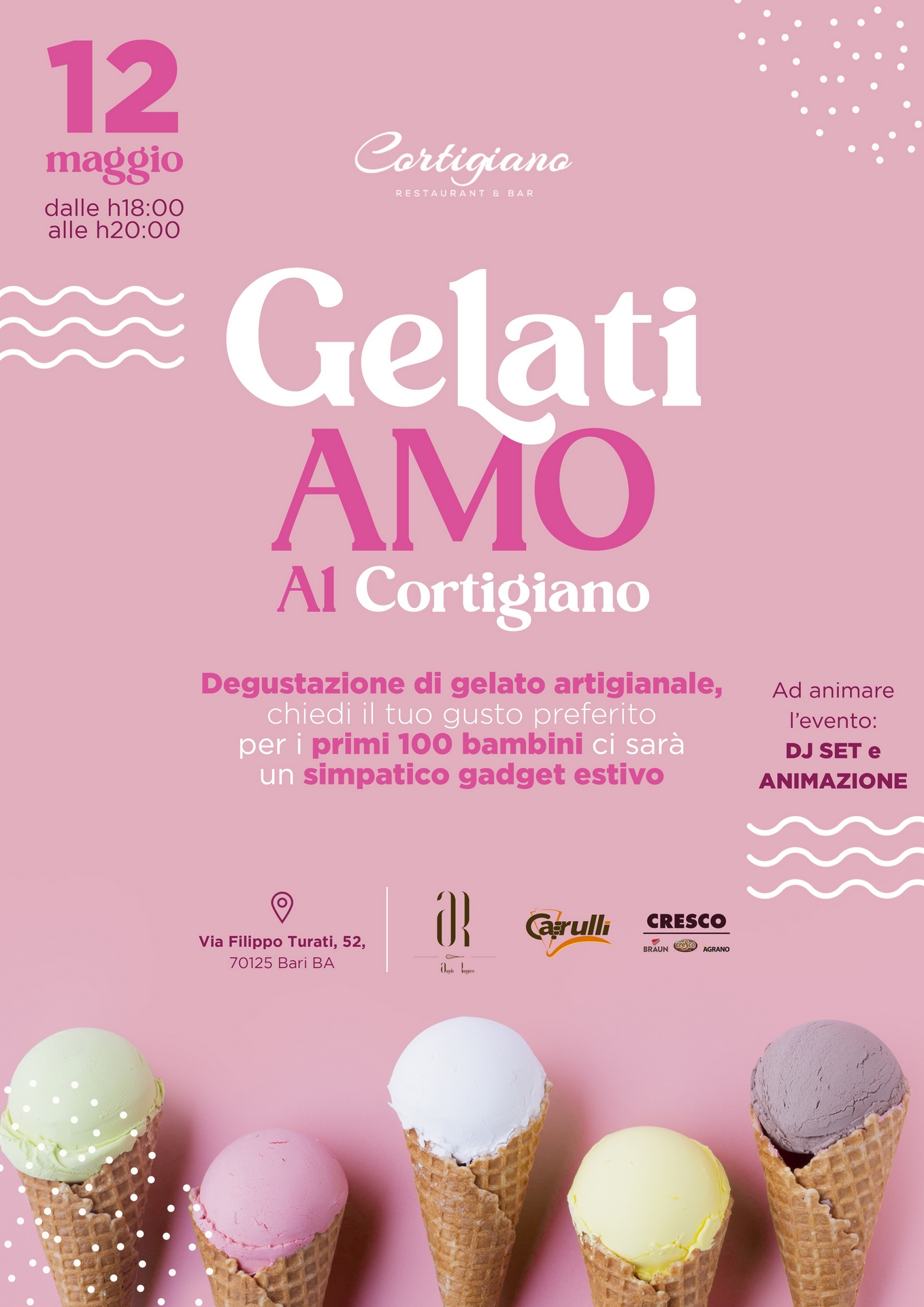 Gelati AMO al Cortigiano Evento Cortigiano srl